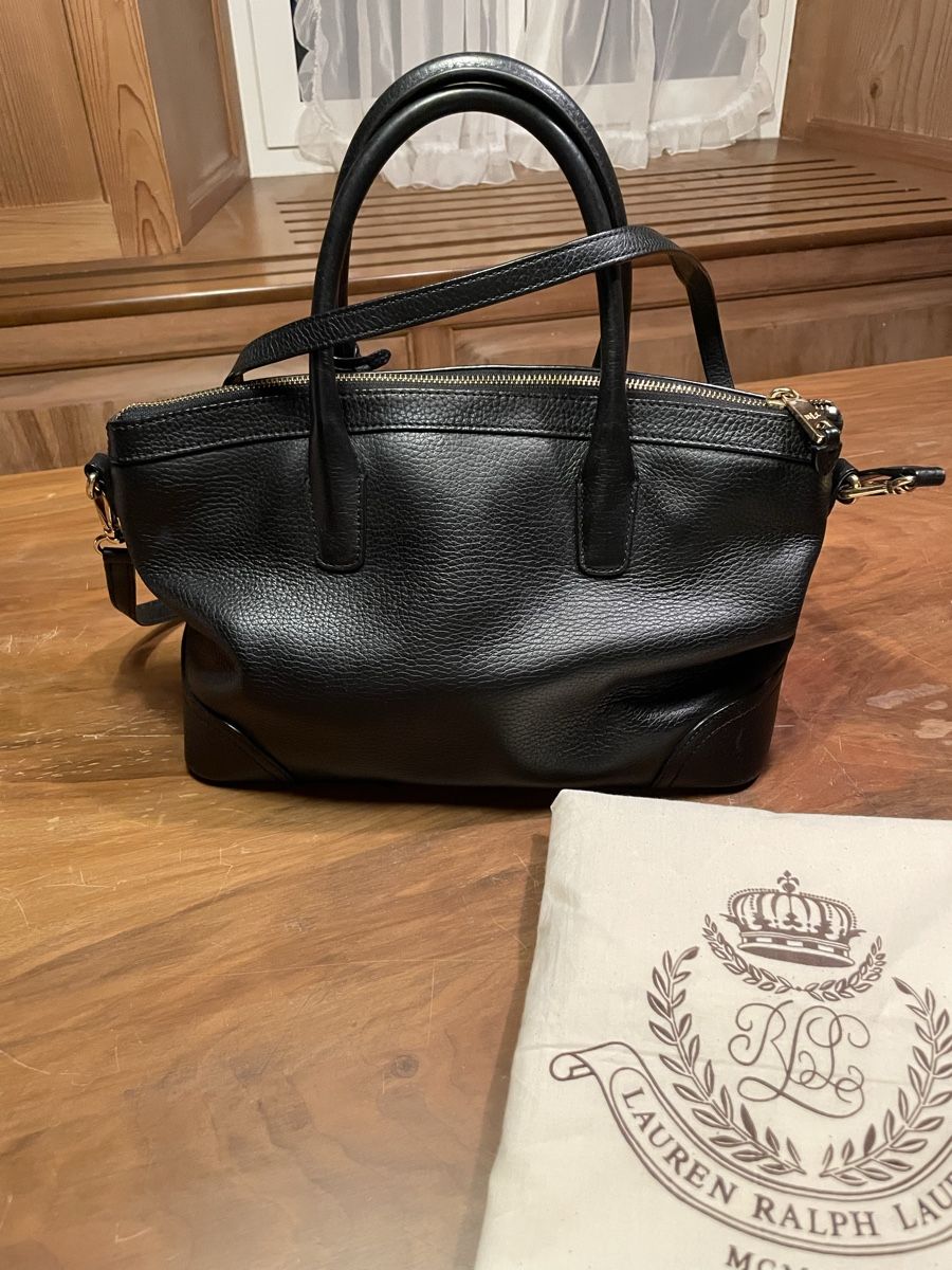Ralph Lauren Borse da donna: Schwarze Ralph Lauren Handtasche aus Leder – Usato da Watt venduto da HelenVo 1