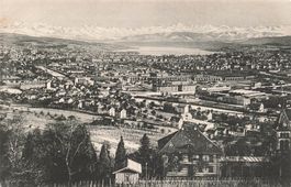 Zürich (ZH) – Stadtpanorama mit Alpenblick