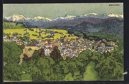 sign. E. Bollmann: Wald, Blick gegen S