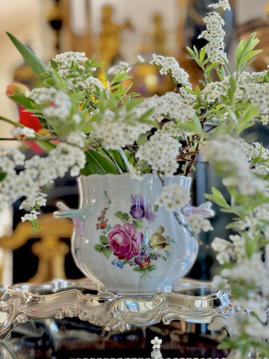 Vasi per fiori: Dresden cache pot décor floral – Usato da Courtaman venduto da sultan16