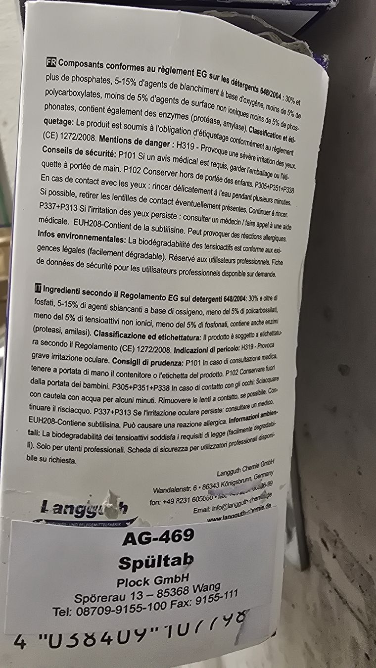 Prodotti di pulizia: 2x 2-Phasen-Tabs Geschirrspültabs 60 Stk. Total 120 – Nuovo (secondo la descrizione) da Zürich venduto da donaciro 1