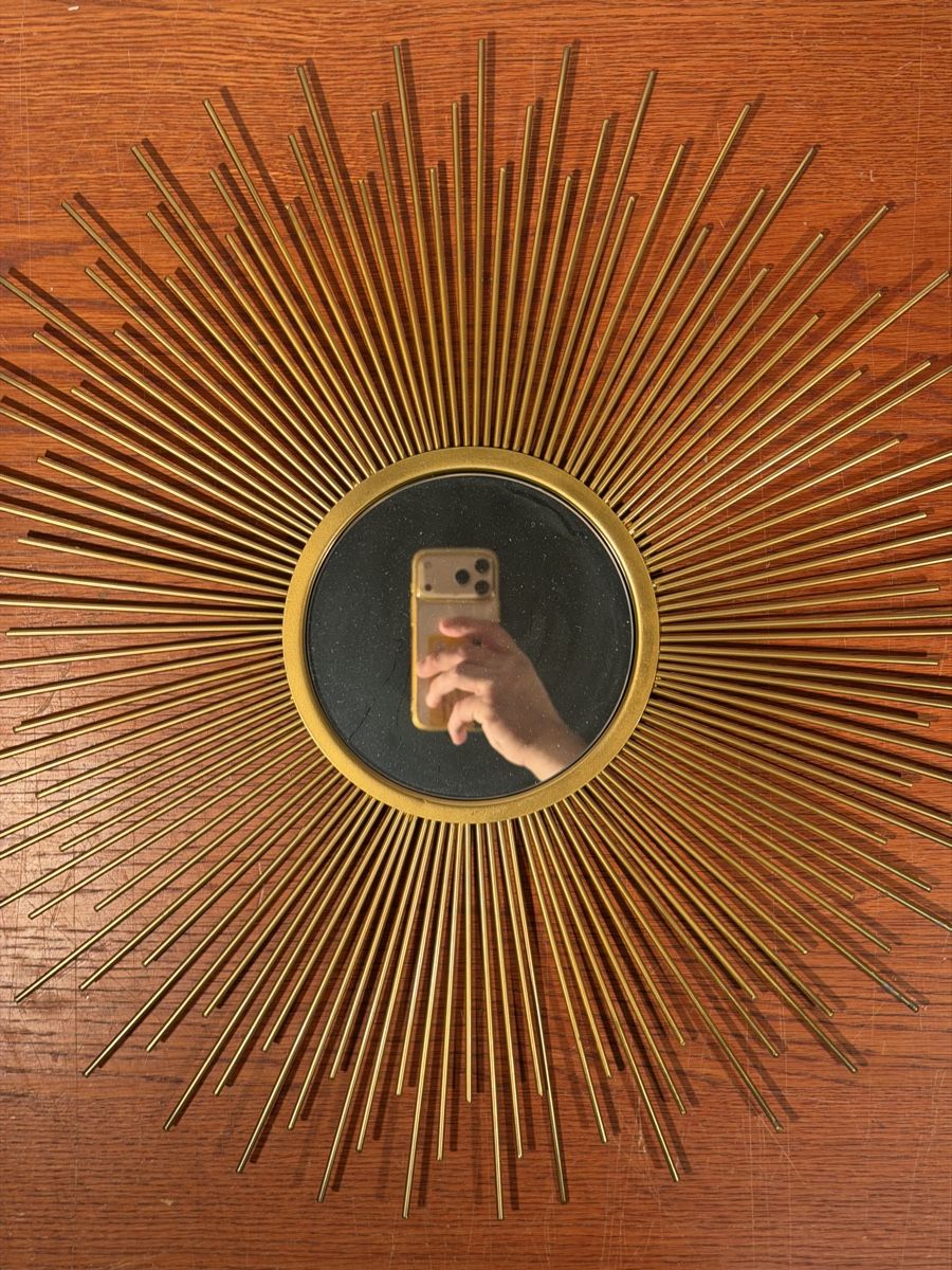 Specchi: Sunburst Mirror Gold Metal Frame – Usato da Lausanne venduto da artnouveau04 6