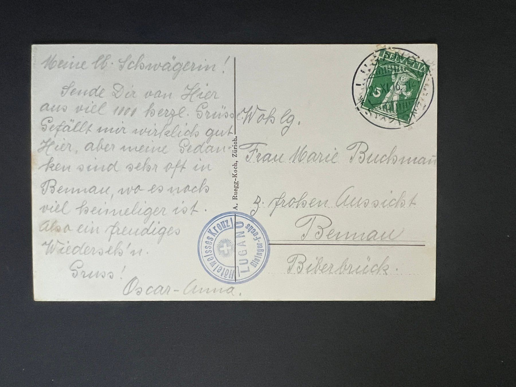 Cartes postales: Ansichtsk. 1916 Gandria   (V536) – D'occasion à Hinwil par Sidi4 1