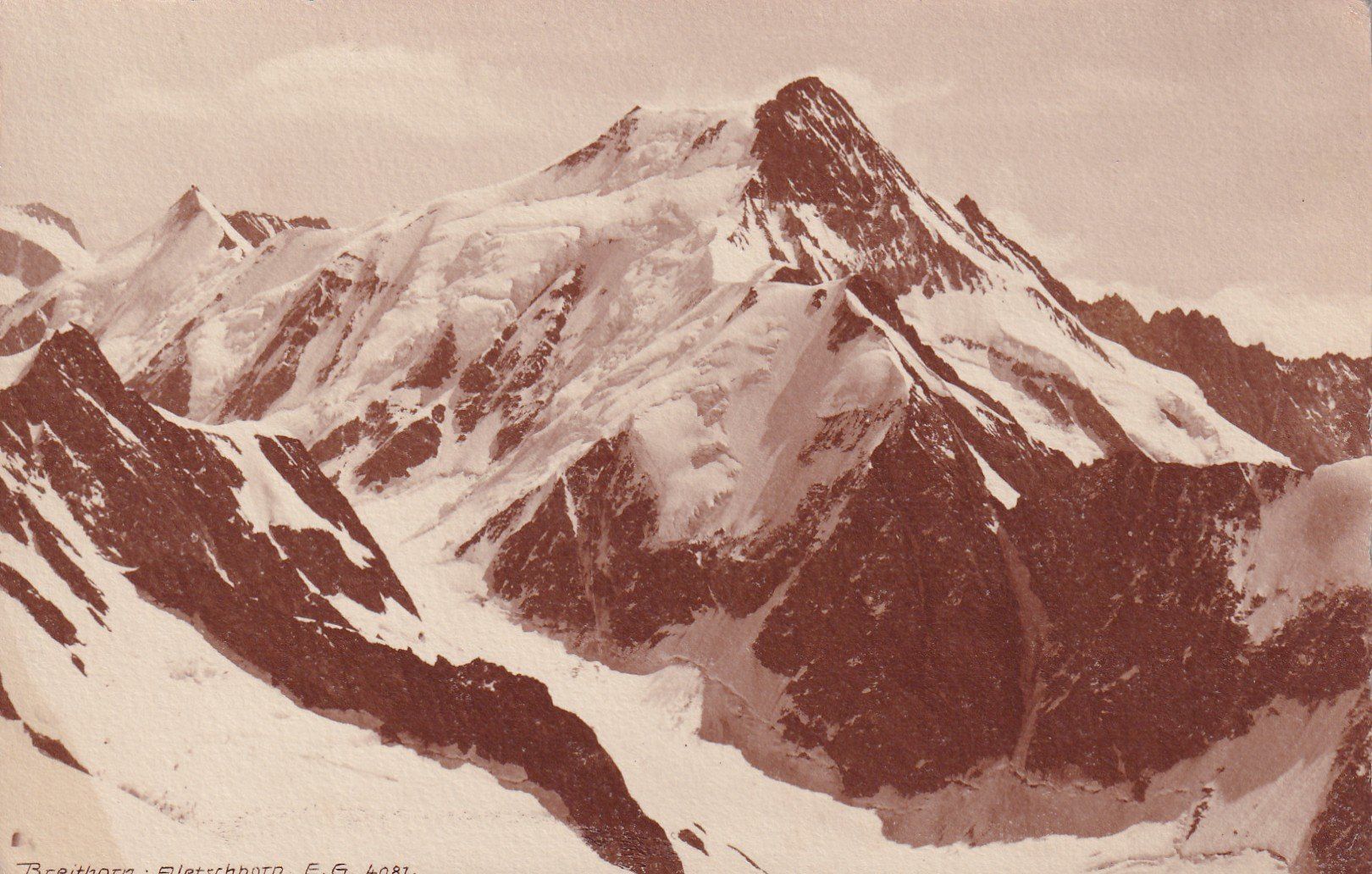 Ansichtskarten: Breithorn Aletschhorn – Gebraucht aus Cormoret von Pascalll2001