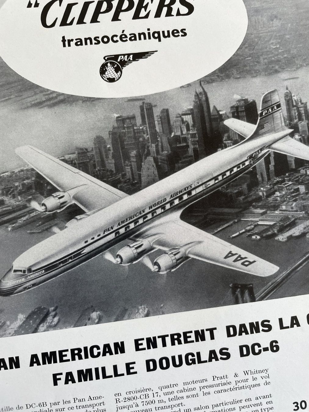 Poster & Bilder: Douglas Flugzeuge - 4 alte Werbungen / Réclames 1949/52 – Gebraucht aus Savagnier von Ne2065
