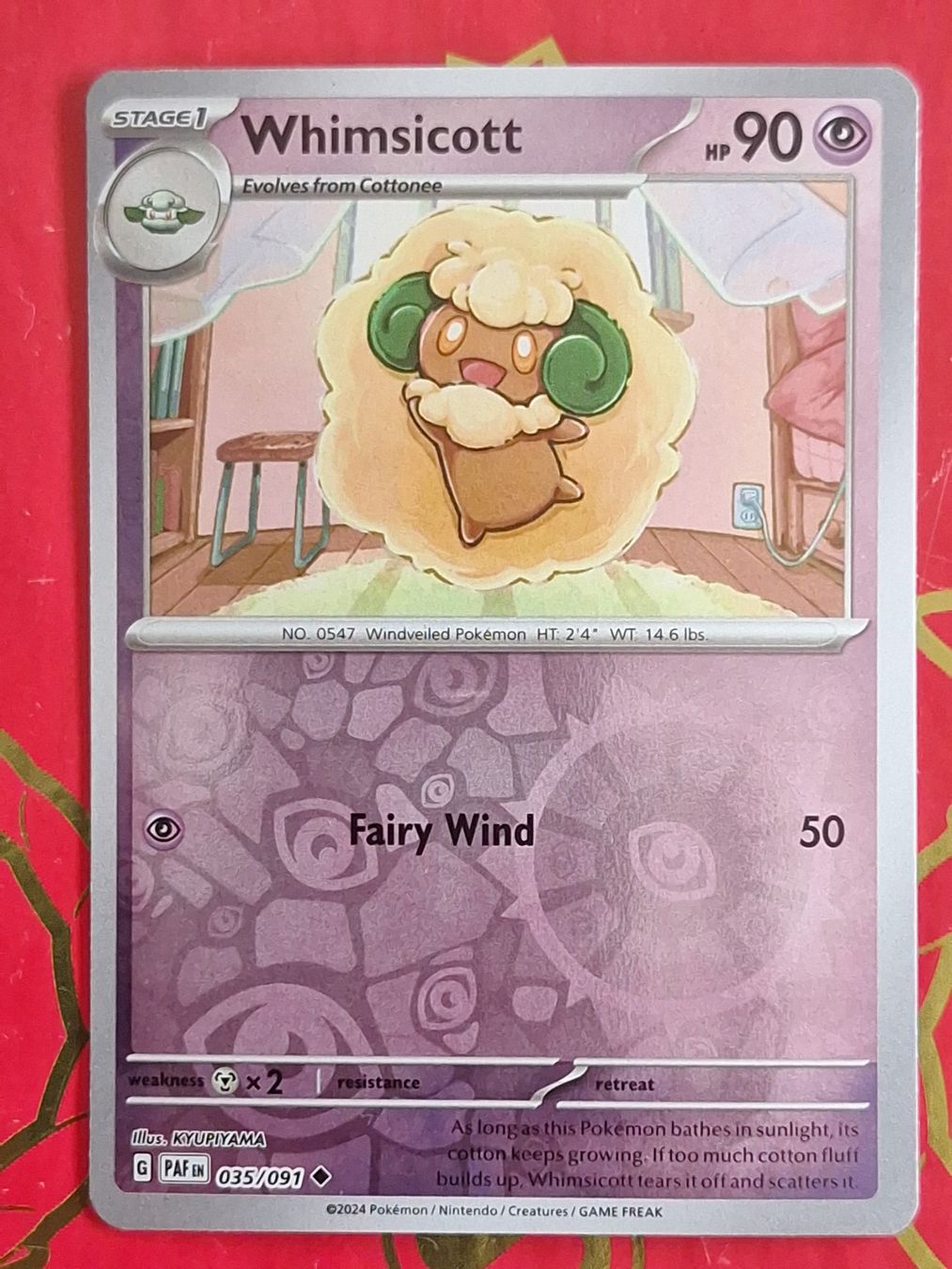 Pokémon Carte collezionabili: Whimsicott - Pokemon Reverse Holo Paldean Fates – Usato da Altstätten SG venduto da GGsGameshop
