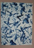 Gemälde abstrakt blau weiss handmade 30×40×4