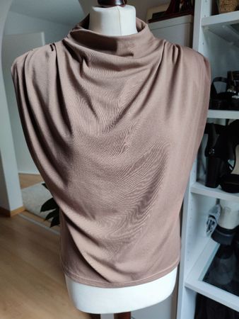 women's padded brown blouse - size 36/38 - einmal getragen