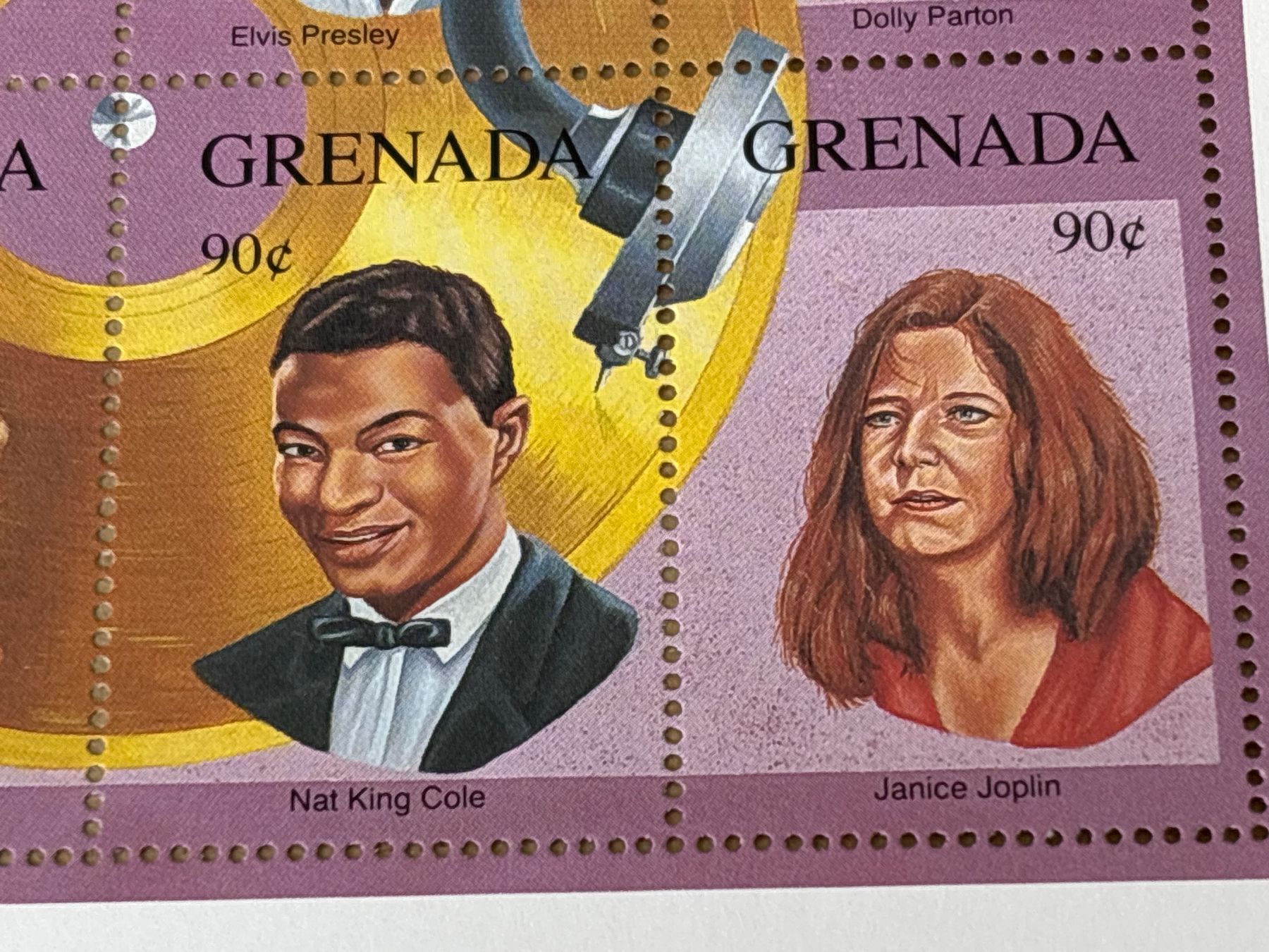 Tous les timbres: Grenada Briefmarken Gold Record Awards Cher, Michael Jackson – Neuf avec emballage d'origine à Zürich par engebrunau 4