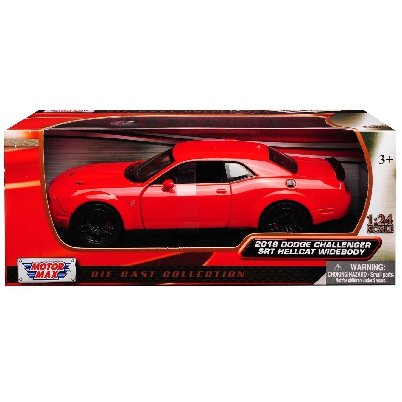 Dodge Modellini d'auto: Dodge Challenger SRT Hellcat Wide Body 2018 rot / schwarz – Nuovo e nell'imballaggio originale da Gerlafingen venduto da espero88 3
