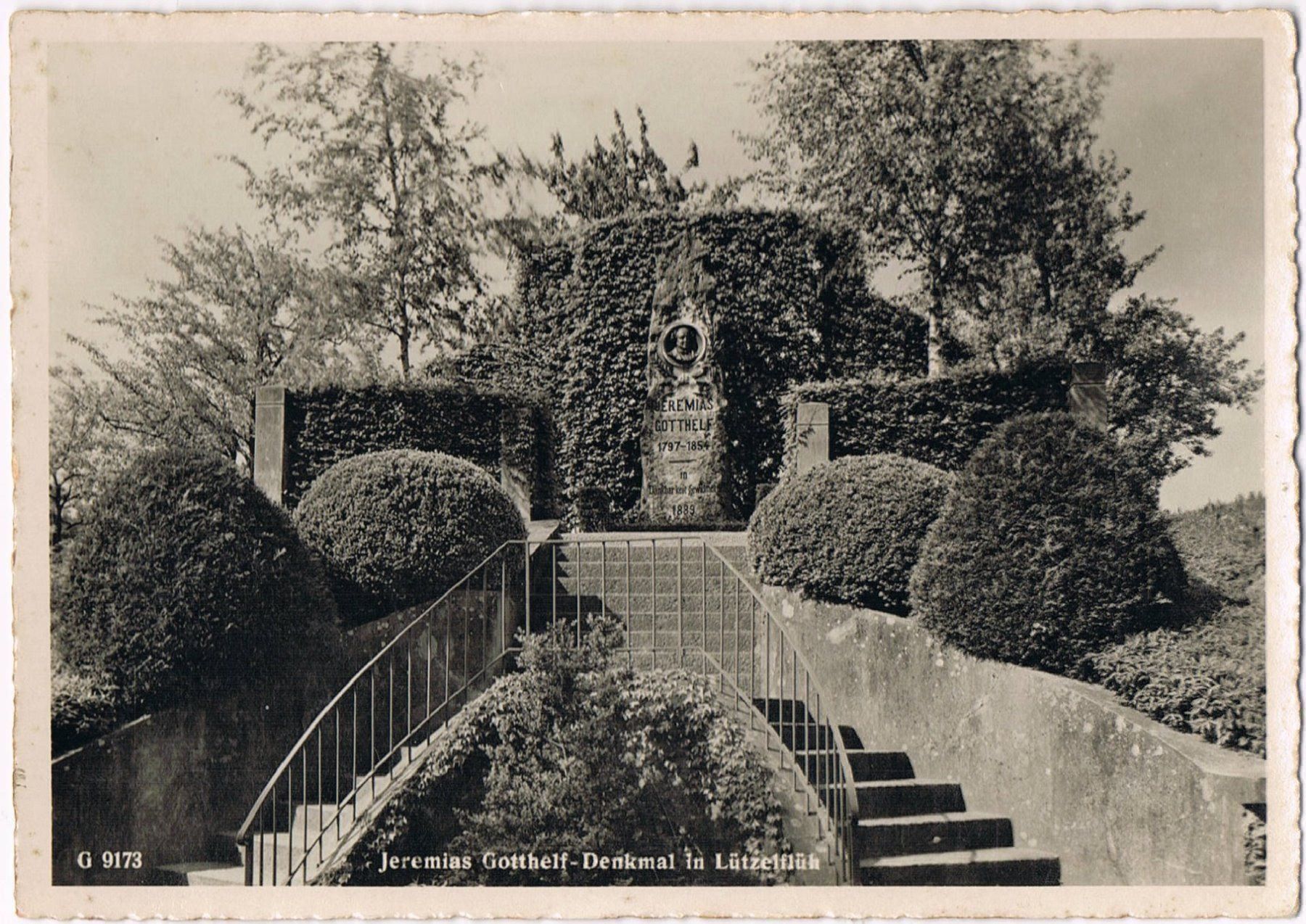 Cartoline postali: Lützelflüh Jeremias Gotthelf-Denkmal – Usato da Buchs AG venduto da Baerfisch