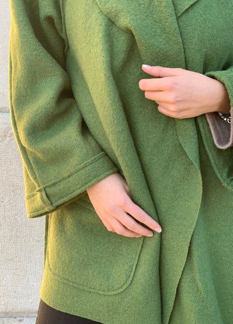 Mäntel: Manteau vert en laine UNIQUE – Neu und originalverpackt aus St-Imier von goodber 5