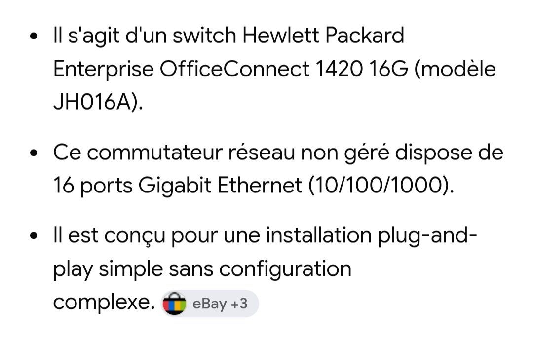 Hewlett Packard Hub & Switch: Hp office connect 1420 16g – Usato da Servion venduto da meno999 6