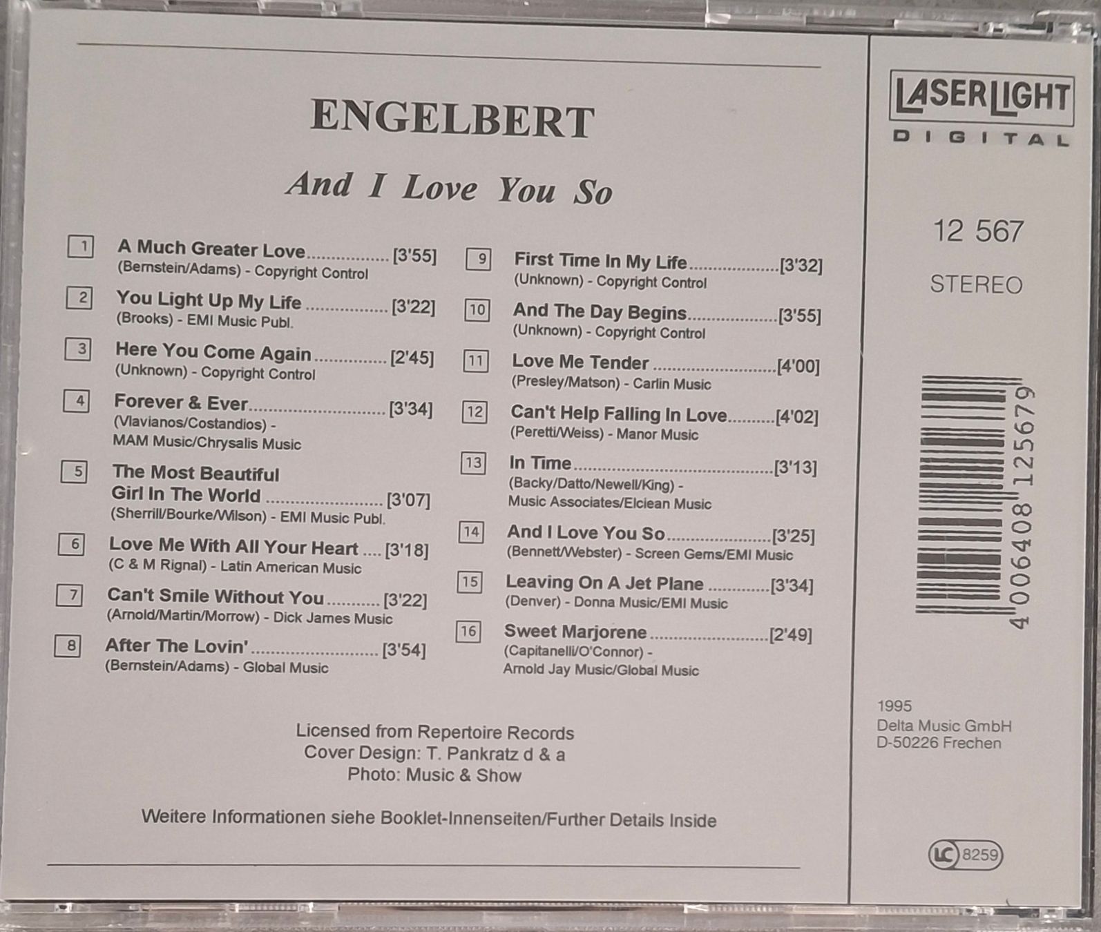 CD: Engelbert - And I Love You So – Usato da Reinach BL venduto da Chela04 1