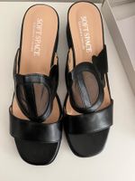 Neue schwarze Sandalen aus Italien, Größe 41, Absatzhöhe 4,5