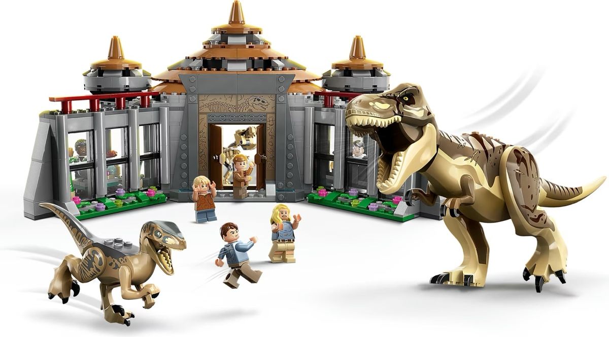 LEGO Angriff des T. rex und des Raptors aufs Besucherzentrum (Neu und ...