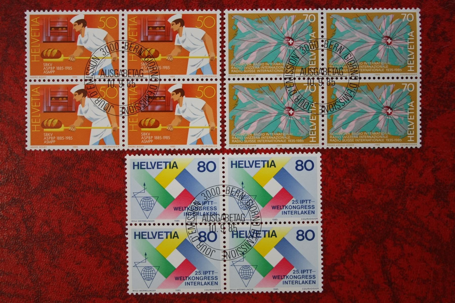 Tutti i francobolli: 1985: 717-719 Et. mit Gummi – Nuovo (secondo la descrizione) da Deitingen venduto da Lglobi