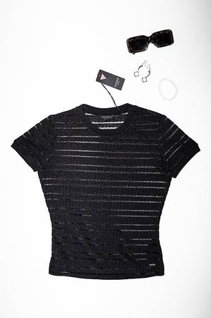 Elegantes Schwarzes Oberteil Guess