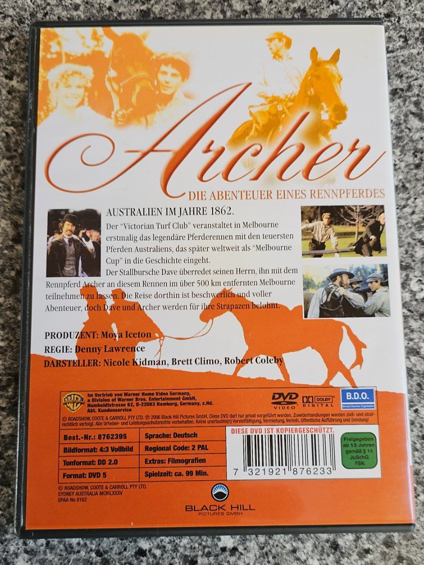 Tutti i DVDs: ARCHER - Die Abenteuer eines Rennpferdes/ DVD – Usato da Geuensee venduto da jes_9xyk 1