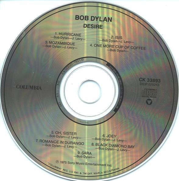 CD: Bob Dylan – Desire – Usato da St.Gallen venduto da jalamusic 2