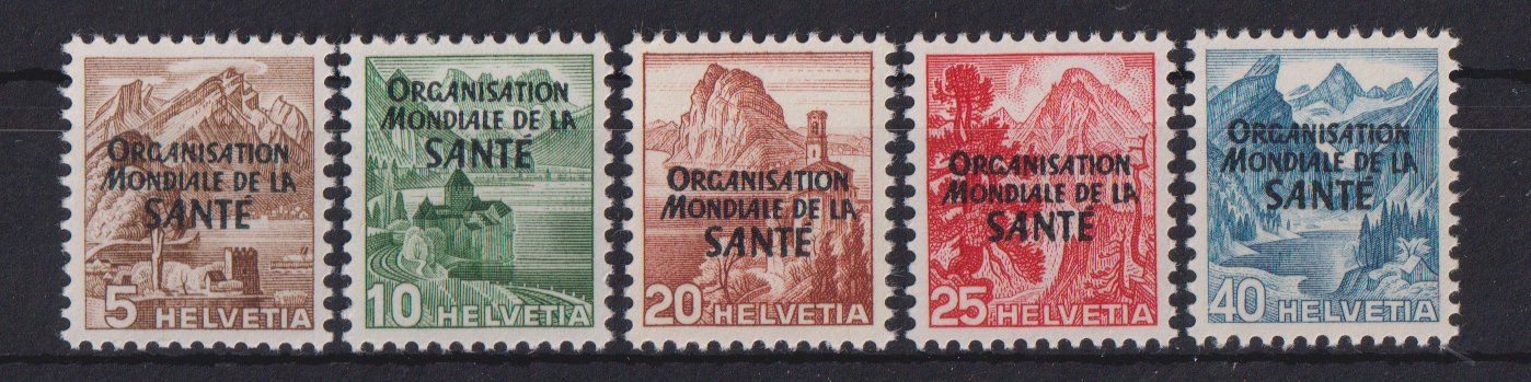 Tutti i francobolli: WHO: Serie Landschaftsbilder ** – Nuovo (secondo la descrizione) da Eschlikon TG venduto da PhilCon