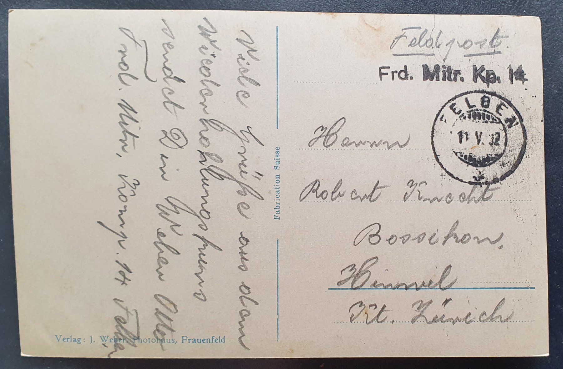 Cartoline postali: Felben - Wellhausen 1932 – Usato da Kreuzlingen venduto da Rschweiz1 1
