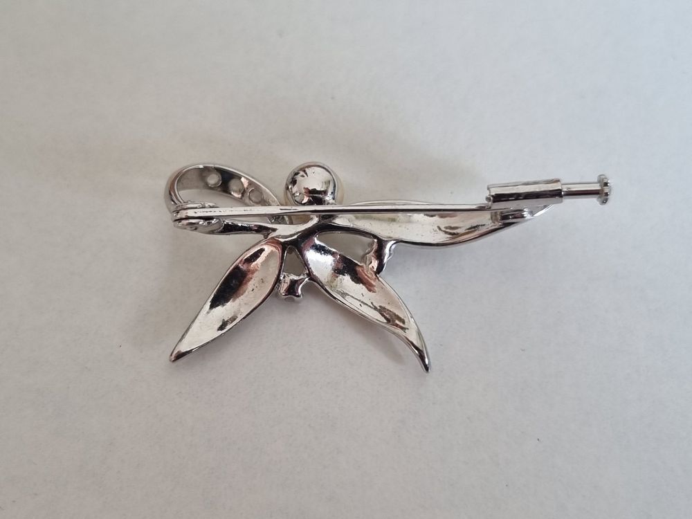 Broches & Aiguilles: Wunderschöne Brosche 925er Silber mit Perle + 2 Steinchen – D'occasion à Subingen par Riccardina 2