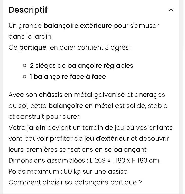 Autre balançoires de jardin: Balançoire  – D'occasion à Collombey par Le69ro 3