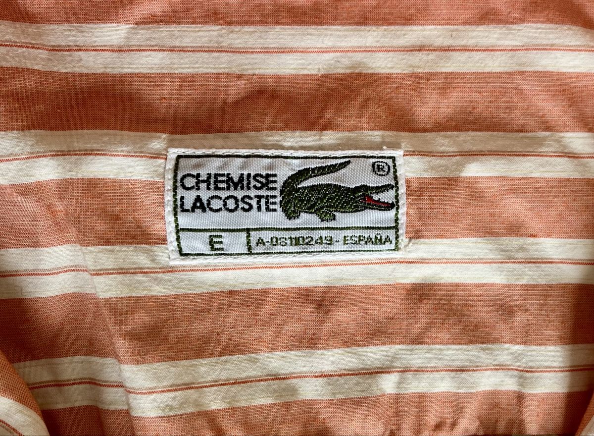Lacoste Camicie: Vintage Lacoste Hemd gestreift kurzarm  – Usato da Winterthur venduto da Mahonyy 3