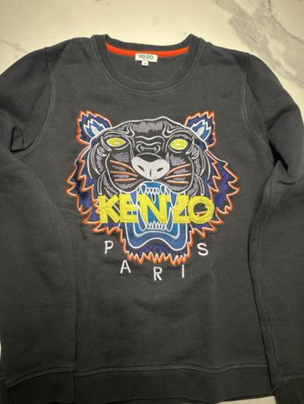 Kenzo Pullover mit Tiger-Stickerei schwarz Grösse M