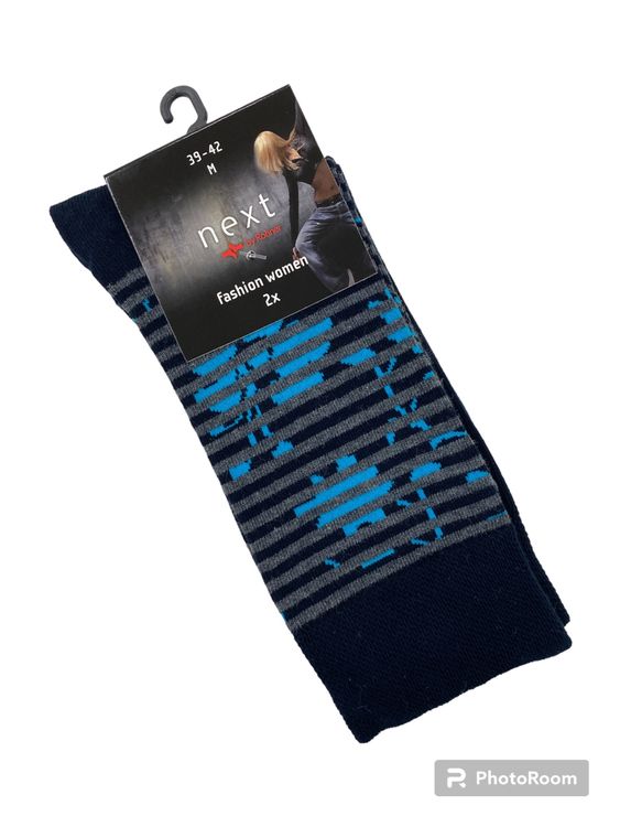 Chaussettes en fil d’Écosse bleu bleuet uni