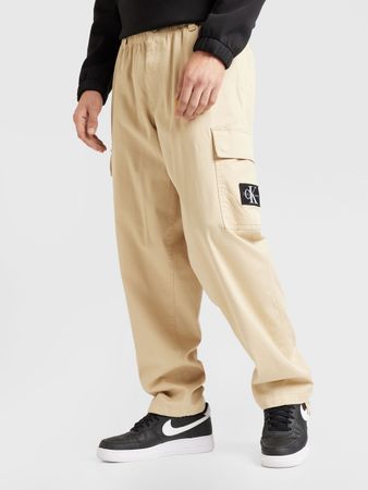 CALVIN KLEIN Regular Cargohose Beige Gr. 36