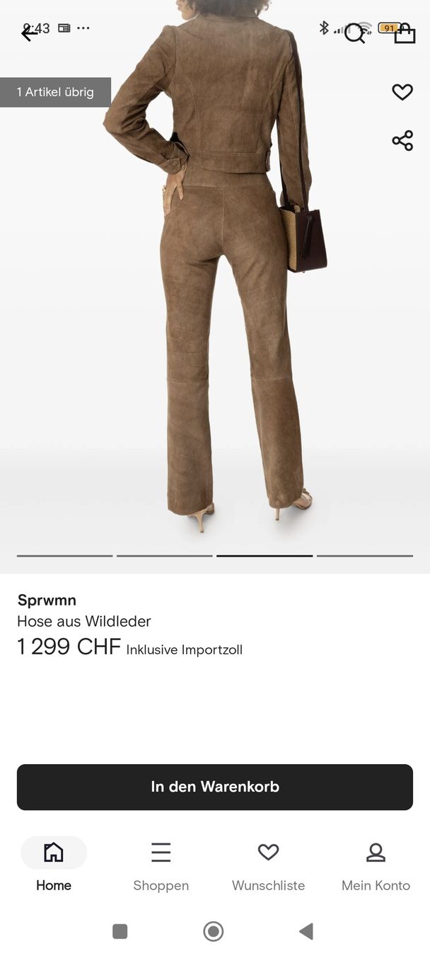 Pantalons: SPRWMN Wildlederhosen NEU – Neuf (Voir description) à Erlenbach ZH par nlh 2