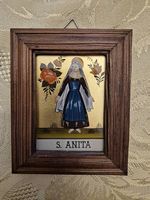 S. Anita altes kleines Bild im Rahmen