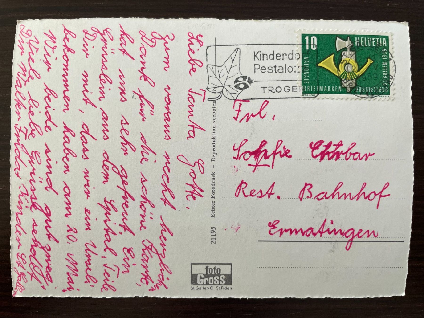 Cartes postales: ST. GALLEN Hechtplatz, 3 Ansichtskarten – D'occasion à Wald ZH par TLILEF 4
