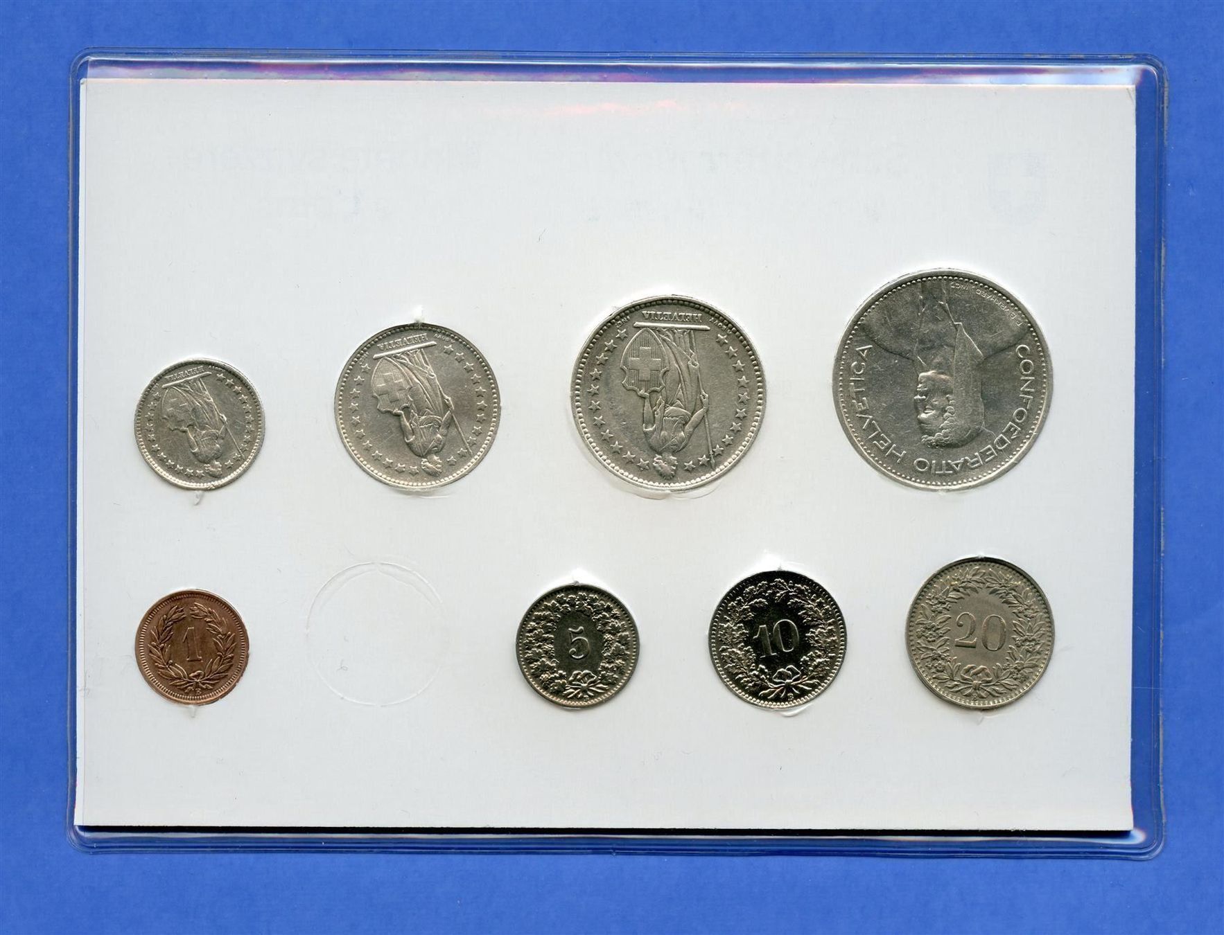 Tutti le monete: (1858) Münzsatz 1939 Silber – Usato da Rüthi (Rheintal) venduto da erdnuessli1 1