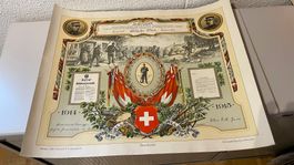 Zu den Waffen! Grenzbesetzung 1914/15 - Armeeplakat selten!