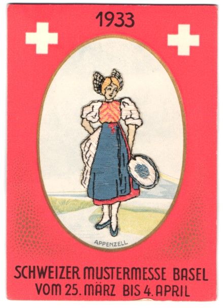 Cartoline postali: Stick-AK Basel, Schweizer Mustermesse 19 – Usato da Berlin venduto da bartko-reher
