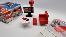 LEGO Vintage aus den 70er Jahren, 274 TV mit Sessel