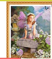 5D Diamant süsse Elfe Diamond Painting 20x30cm Neu!