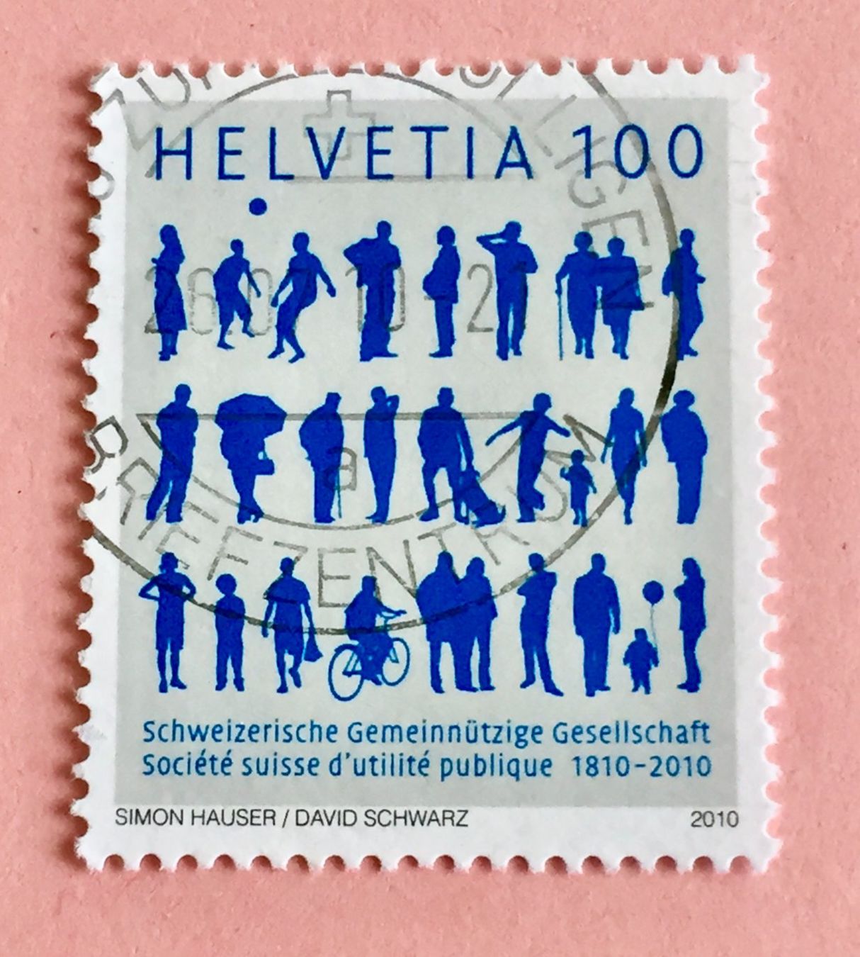 Tutti i francobolli: Nr.1354 mit Stempel 200 j.Schw.Gemeinn.Gesellschaft 2010    – Usato da Aarau venduto da Billa007