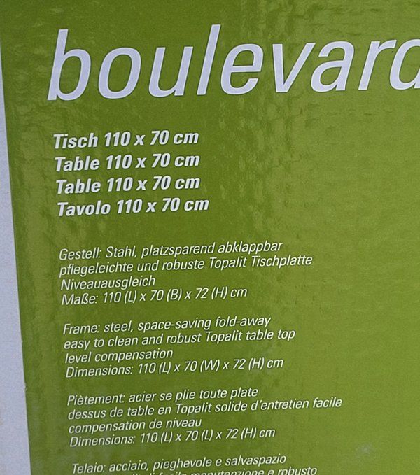 Tische: Gartentisch boulevard – Neu und originalverpackt aus Aeugstertal von rico98 2