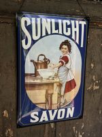 Emailschild SUNLIGHT gross 60 x 40 cm