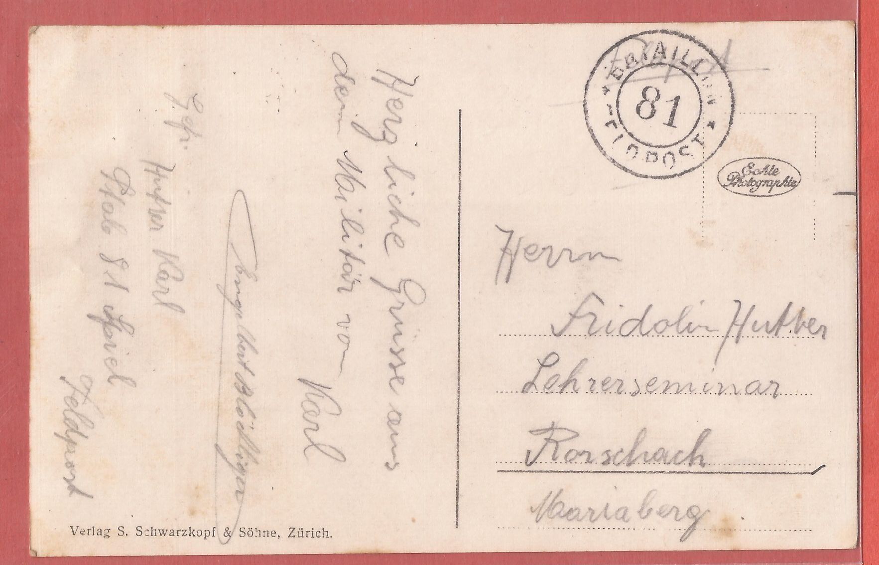 Cartoline postali: Hinwil - Fotokarte ca. 1930 – Usato da Fislisbach venduto da Porano 1