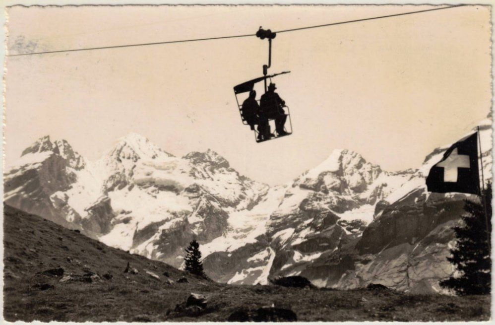 Ansichtskarten: Kandersteg - Sessellift Oeschinen – Gebraucht aus Binningen von Mountainrider