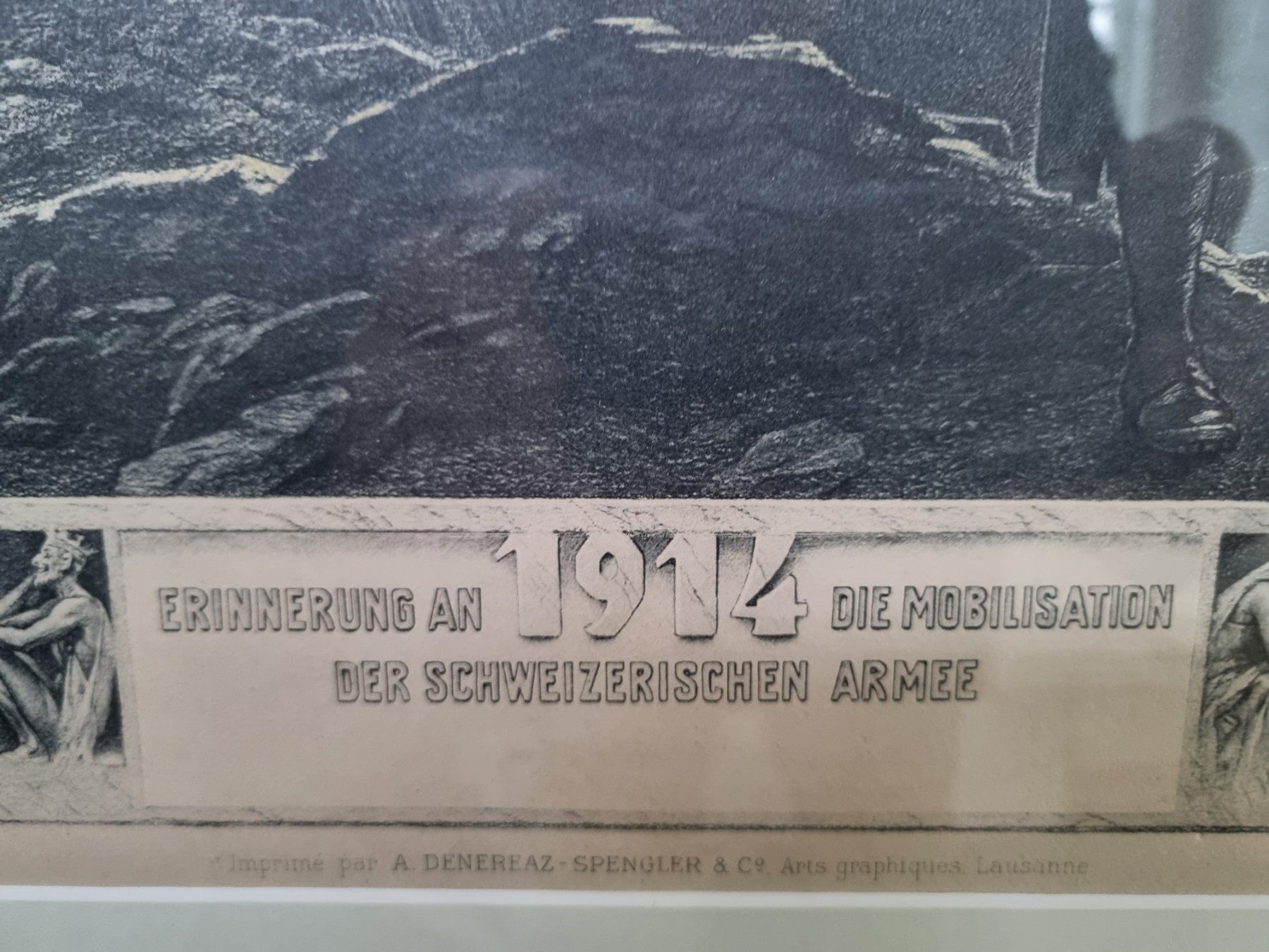 Poster & Bilder: Erinnerung 1914 Mobilisation der Schweizer Armee, gerahmt – Gebraucht aus Lenzburg von freedomky 1