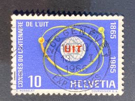 Schweiz 1966 UIT 10 Vollstempel GENÈVE 1 13.I.1966