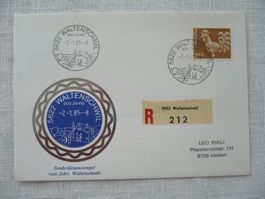 7.1.85 Sonderdatumstempel ET 900 Jahre Waltenschwil
