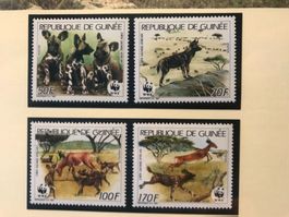 WWF Guinea 1987 Wildhund Satz postfrisch