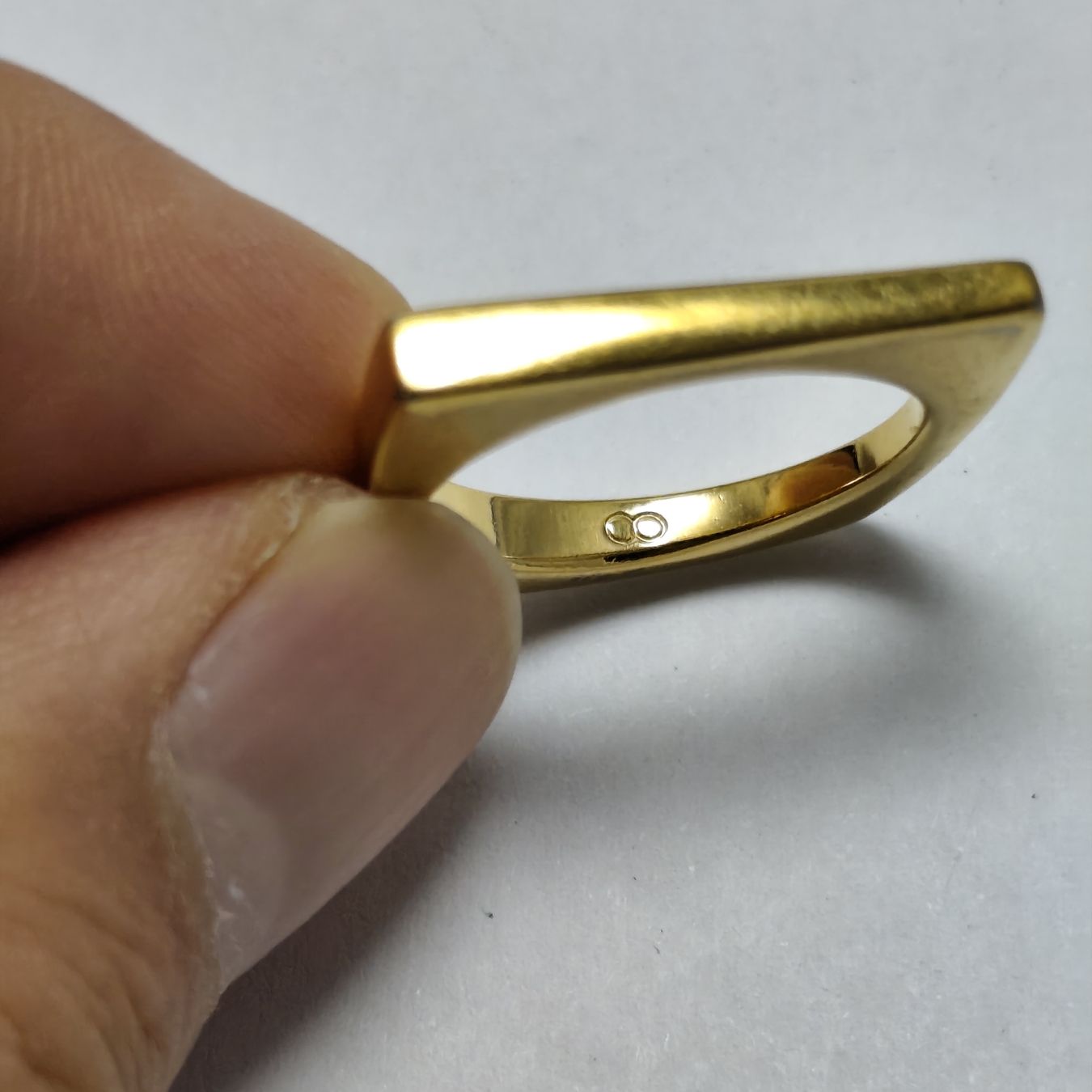 Ringe: Minimalistischer geometrischer Ring Gold plated #B5 – Gebraucht aus Châtelaine von Tropic.Watch2 1